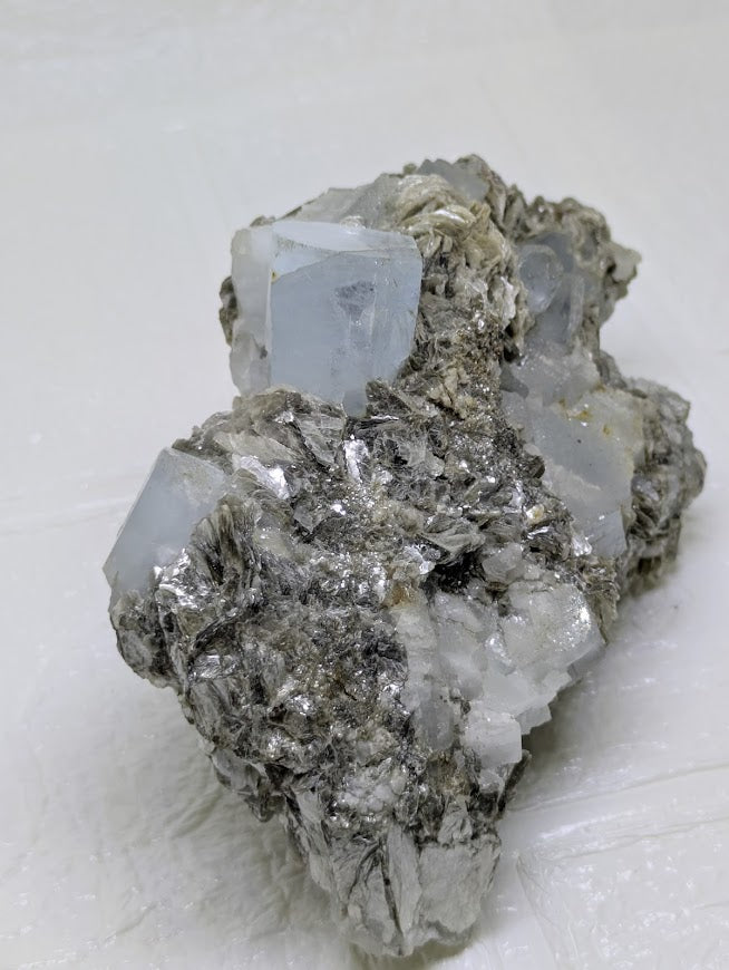 Aquamarine on Muscovite Matrix
