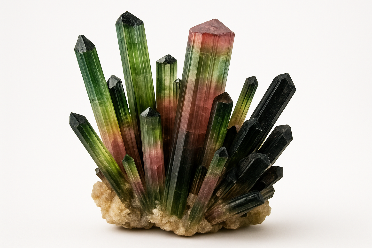 intricate tourmaline cluster