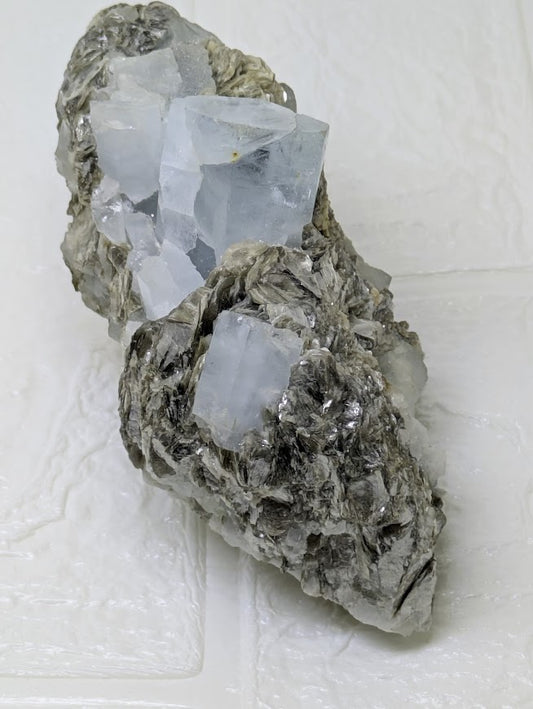 Aquamarine on Muscovite Matrix