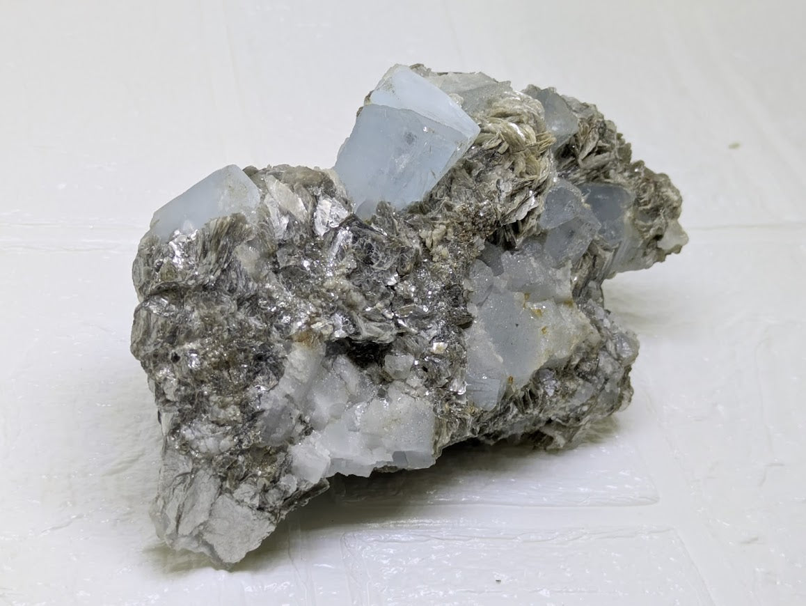 Aquamarine on Muscovite Matrix