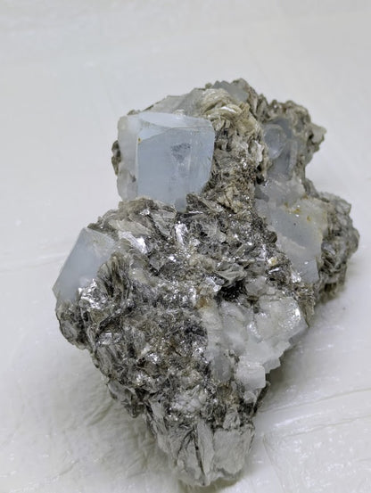 Aquamarine on Muscovite Matrix